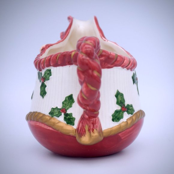 Fitz & Floyd Vintage Old World Elf Creamer Sugar Bowl Set Earthenware Christmas - Picture 6 of 16